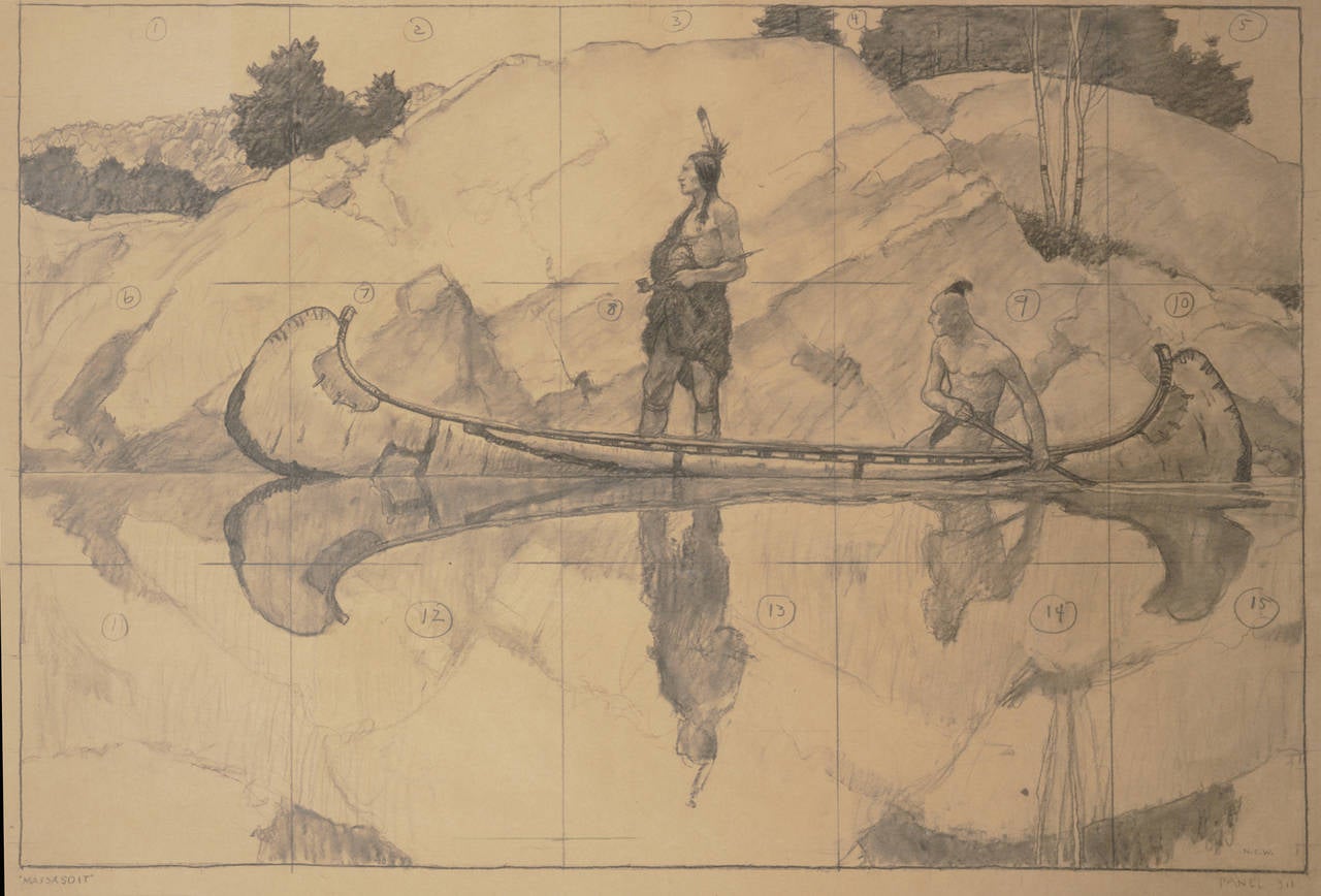 Newell Convers Wyeth Landscape Art - Massasoit