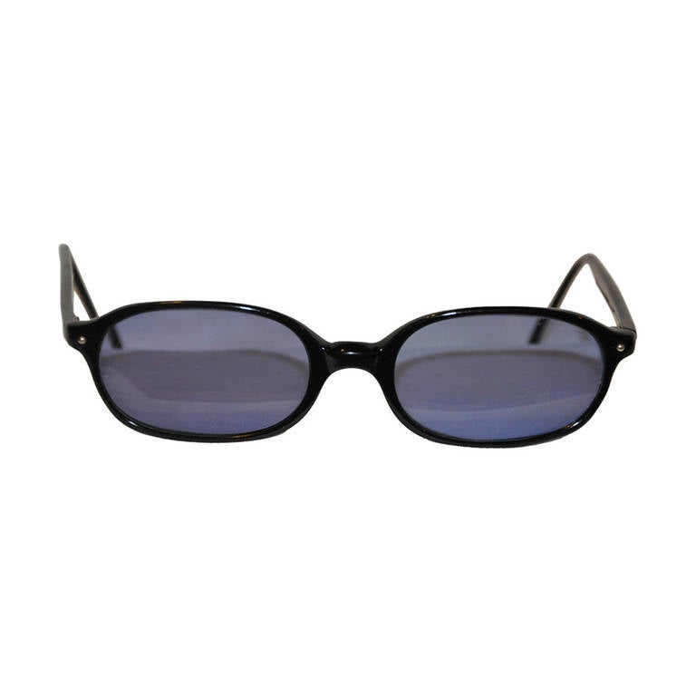 Cutler and Gross of London Black Lucite Handmade Sunglasses For Sale at ...
