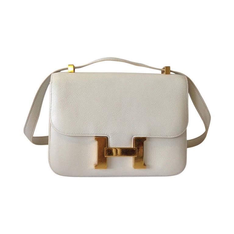 Hermes Constance Bag In White Box Togo For Sale