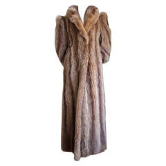 Vintage Tanuki Raccoon full length fur coat