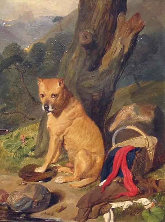 <i>Waiting for Master,</i> 19th century, by Sir Edwin Landseer and his studio, offered by Mark Murray Fine Paintings