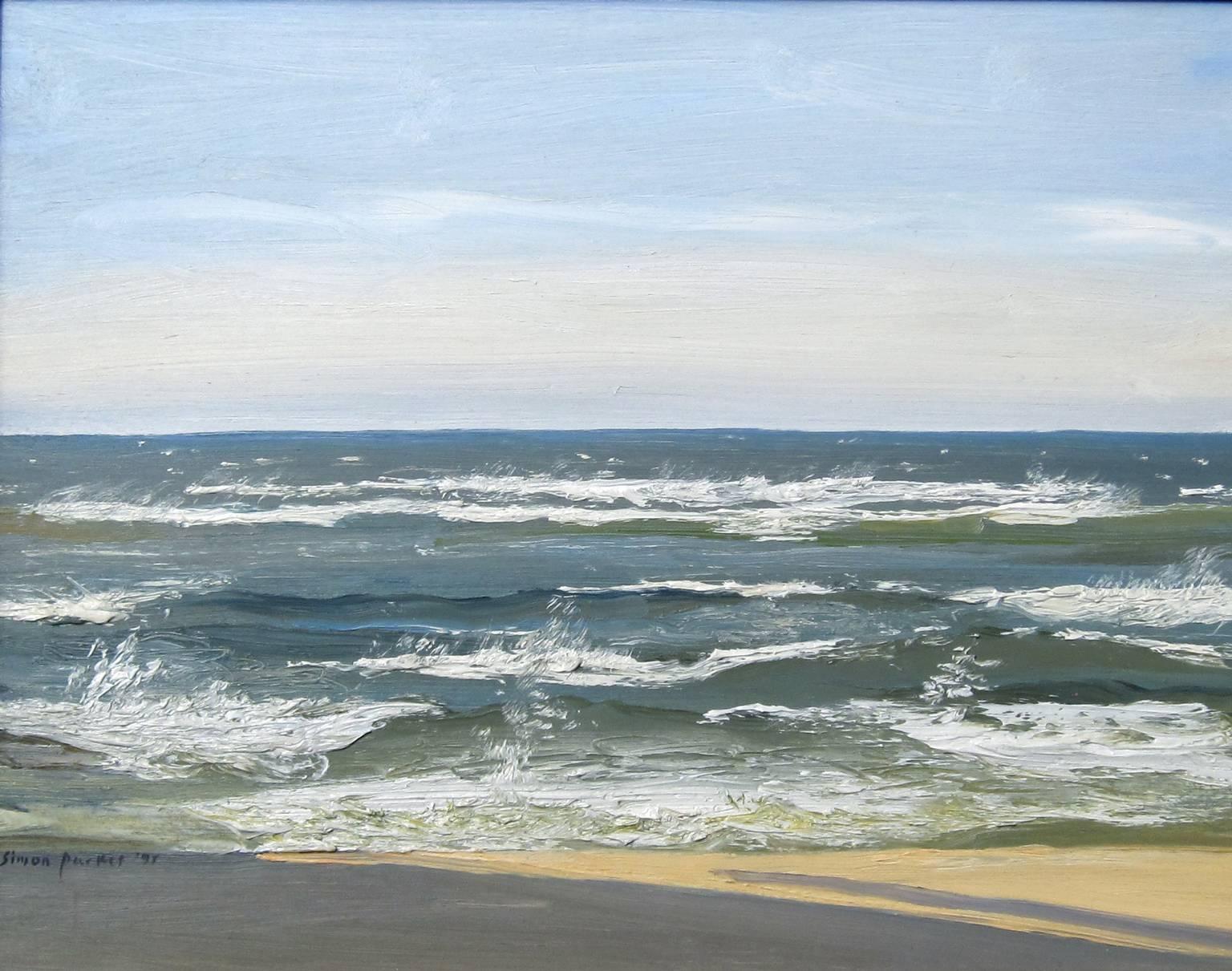 Simon Parkes Landscape Painting - After The Hurricane, Georgica Beach, East Hampton, New York 1995