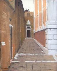 Porto de Capuccines, Venice, Oil on Paper, 1997, British