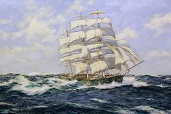 Pacific Deep - The Tea Clipper "Thermopylae", Oil on Canvas, British