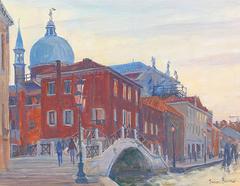 The Redentore, Venice, Oil on Canvas, Signed Julian Barrow, British
