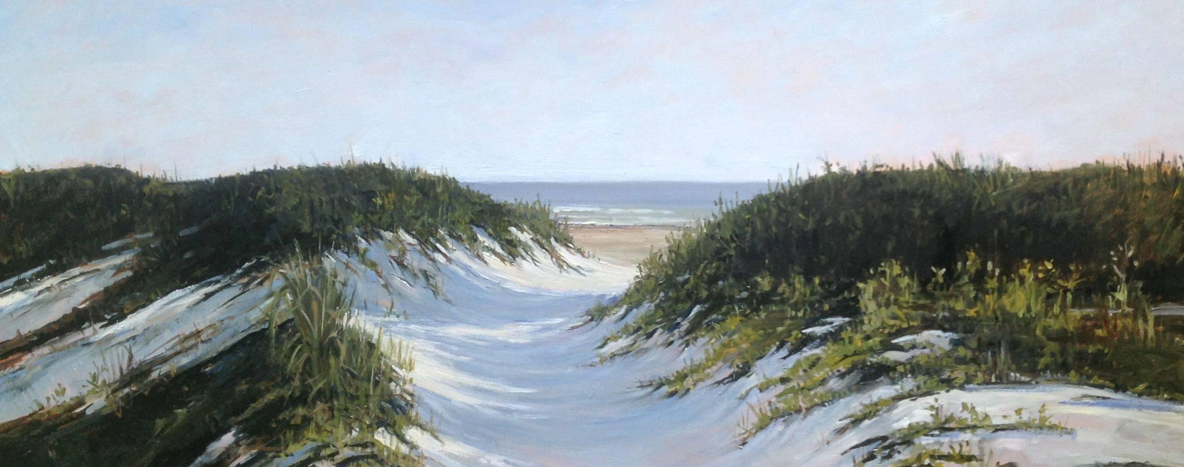 Emily Buchanan Landscape Painting - The Dunes, Oil on Panel, Signed Buchanan, American Contemporary