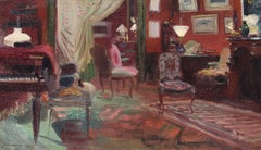 A Paris Interior, Oil on Canvas, 1893, French