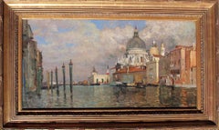 Dogana and Salute from the Prefetura, Venice, Oil on Canvas, 1886