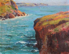 Near Port Isaac, Cornwall, Oil on Panel, British