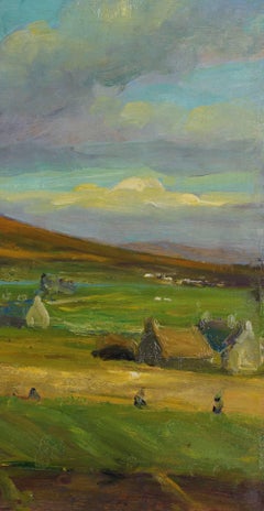 Antique Achill Field, County Mayo, Ireland, Oil on Panel, Irish