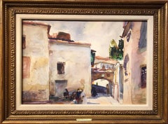A Spanish Street, Watercolor on Paper, John Whorf, American