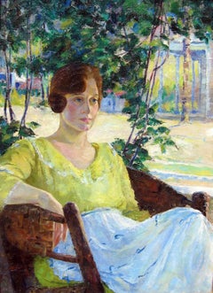 A Portrait of Eleanor, Oil on Canvas, American