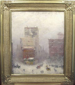 Fifth Avenue at Madison Square, Guy Wiggins, Oil on Canvas, American