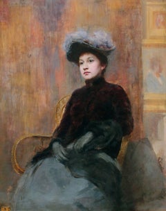 Portrait of a Lady, Oil on Panel, John Henry Vanderpoel, American