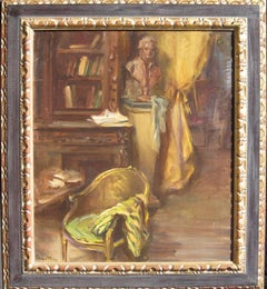 Interior with Bust of Mozart, Oil on Canvas, Gladys Lee Wiles, American