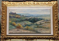 Rolleboise, les coteaux de la Rouge Voie, Oil on Paper, Maximilien Luce, French