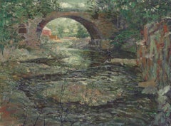 Old Stone Bridge, Oil on Canvas, Ernest Lawson, American