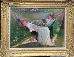 In the Hammock, Oil on Canvas, Joseph Milner Kite, British