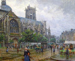 Church of St. Jacques, Dieppe, Oil on Canvas, Paul Hoeniger, German