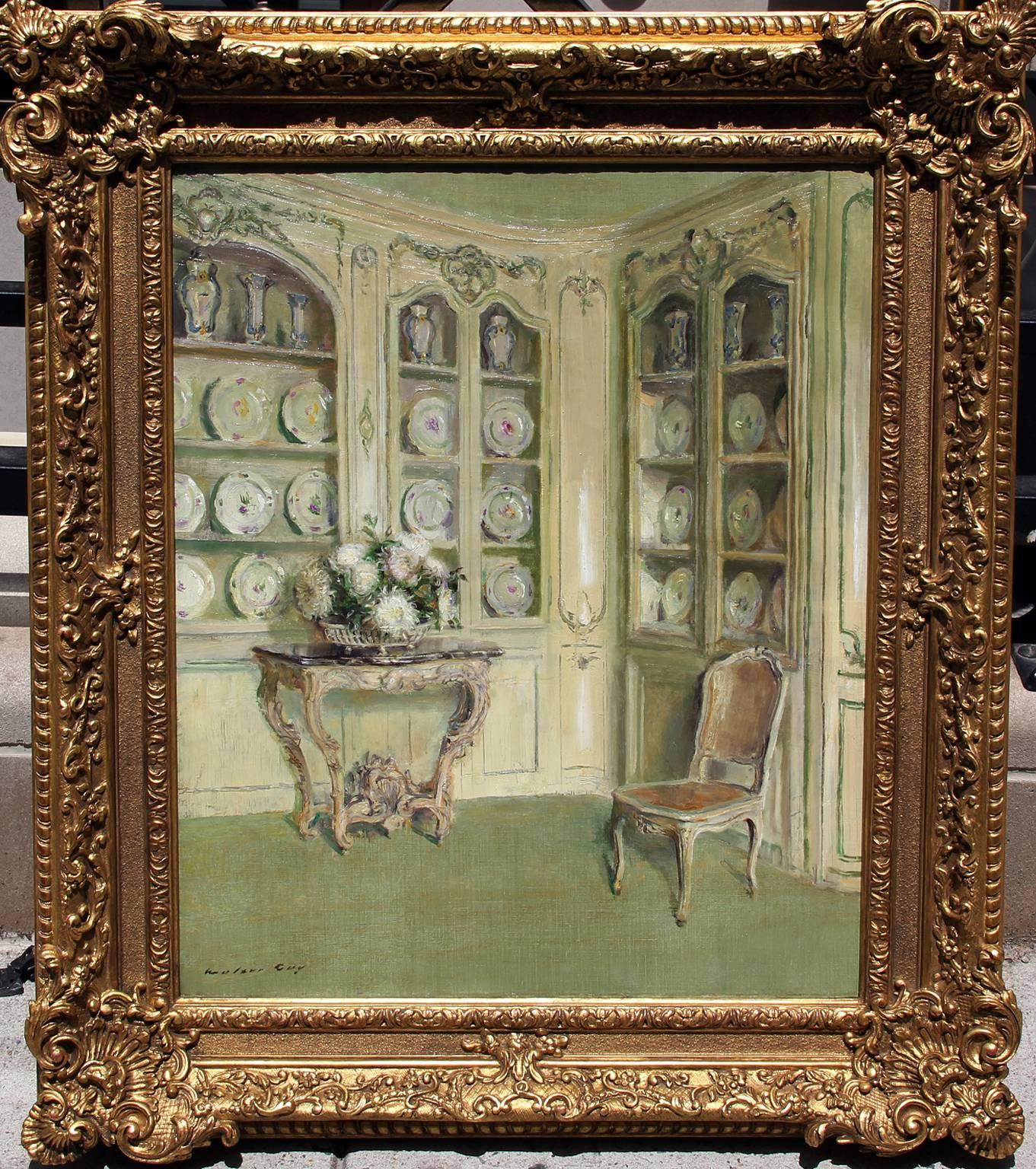 Porcelains, Château du Bréau, Oil on Canvas, Walter Gay, American For Sale 1