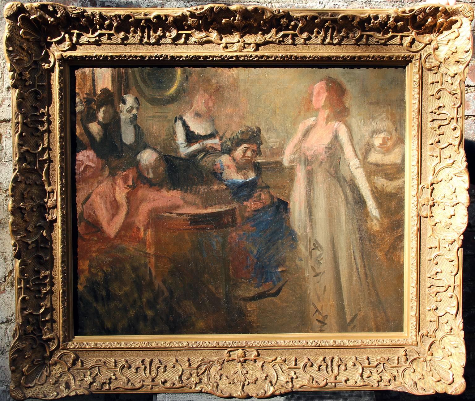 The Recital, Oil on Canvas, Jean-Louis Forain, French For Sale 1