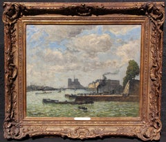 Le Quai Henri IV et Nôtre Dame - Frank Myers Boggs - Impressionist - American