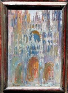 Rouen Cathedral, Gino Emilio Conti, American, Impressionist