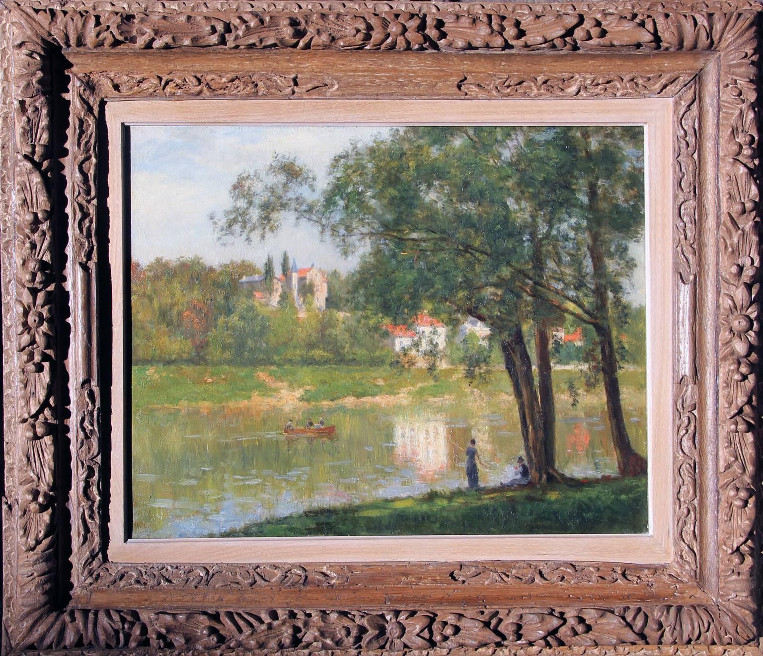 L’Île de la Grande Jatte - Attributed to Stanislas Lépine - French - Painting by Stanislas Victor Édouard Lépine