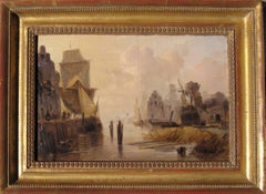 Boats in a Harbor - CIRCLE OF RICHARD PARKES BONINGTON