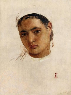 Antique Moorish Girl - Edwin Long - British - Oil on Canvas