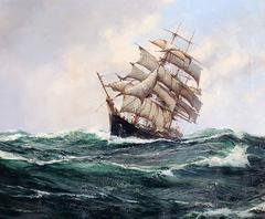 The "Carrie Reed" under Full Sail, Oil on Canvas, British Maritime