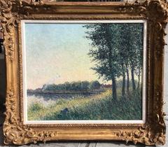 La Seine à Saint-Mammas, Oil on Canvas, Bernhard Klène, Dutch, 1906