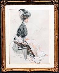 Winaretta Singer, Princesse Edmond de Polignac, Chalk on Paper, French