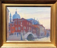 The Redentore, Venice, Oil on Canvas, Signed Julian Barrow, British