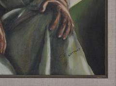 Remarkable & Rare 19th Century Oil Painting by Author C. E. Sargent Entitled Jes