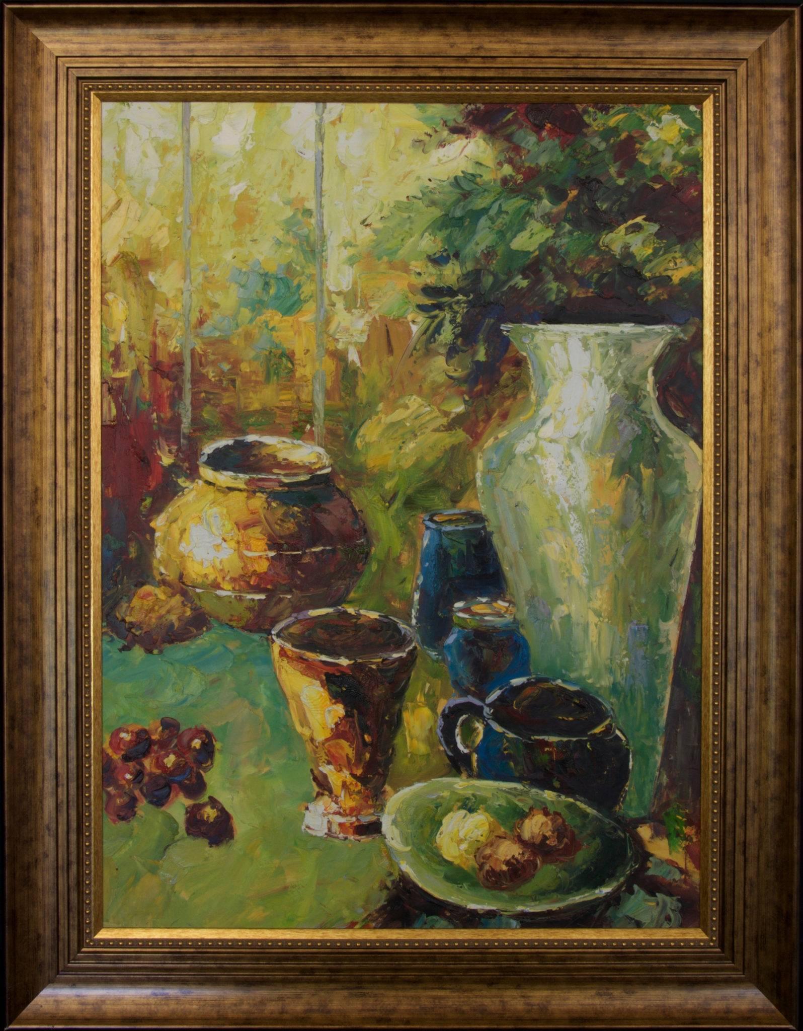 Unknown Still-Life Painting - Stunning Large Still Life Oil Painting