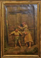 Antique Historical 18th Century Signed Oil Painting Dated 1786