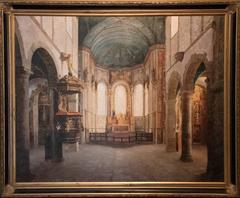 Large Oil Painting of Italian Cathedral by Steven Ives