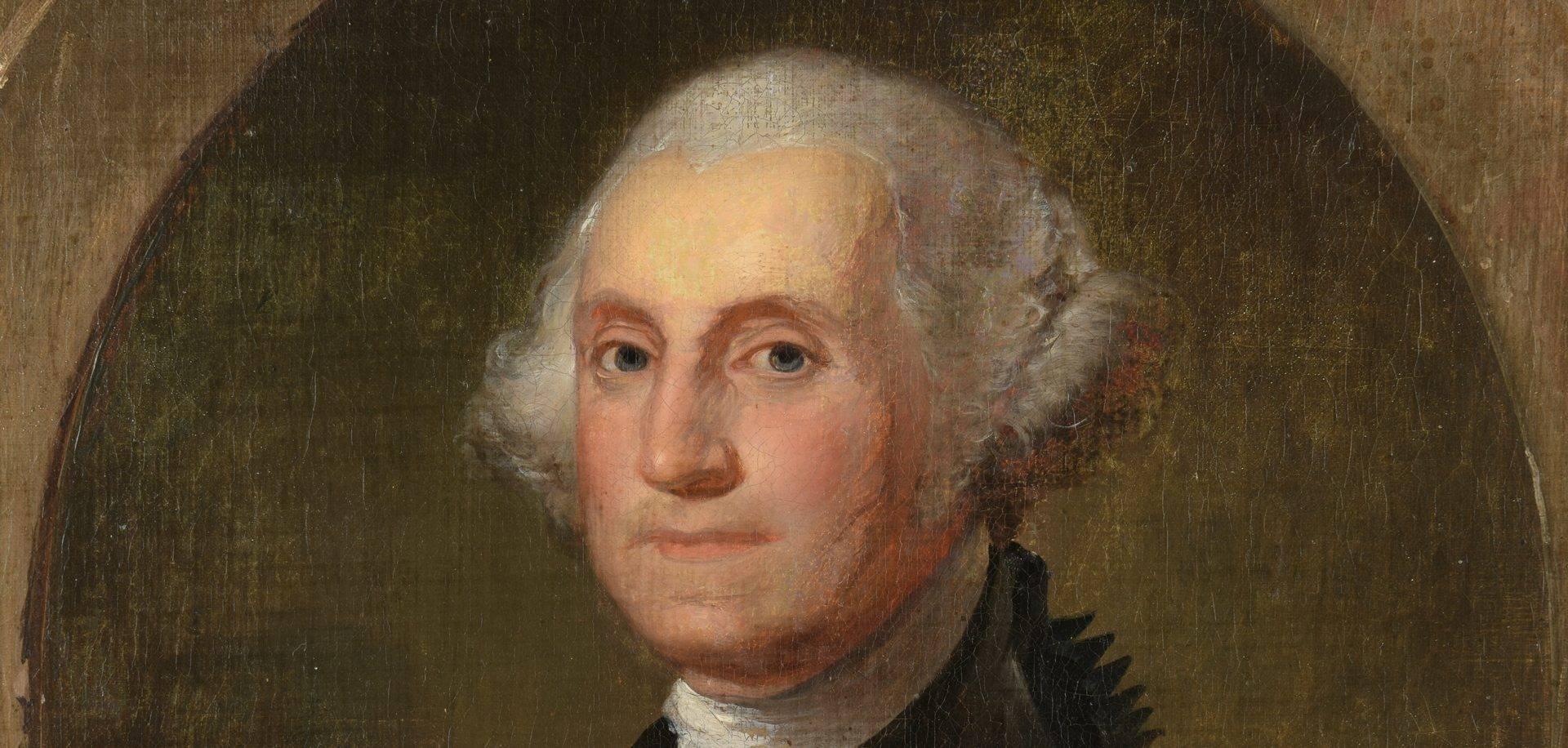 Portrait of George Washington - American Realist Painting by Manuel de Franca