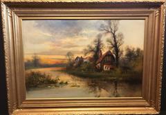 Large Important 19th Century Oil Painting by Alfred Benjamin Cole
