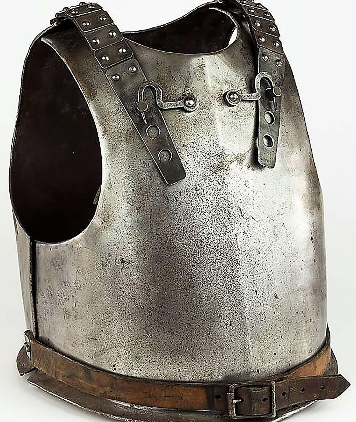 Original 18th Century European Cuirass Plate Armor (Breastplate and Backplate) - Art by Unknown