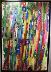 Vintage Very Large Original Anthony Frommeyer Abstract Oil Painting