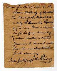 Historic 1776 Manuscript Regarding the Captured Schooner Woodbridge – a Concern 