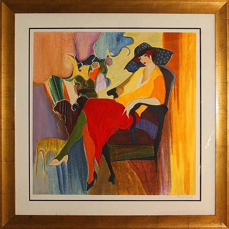 Itzchak Tarkay Large Hand Signed Itzchak Tarkay Serigraph At 1stdibs 
