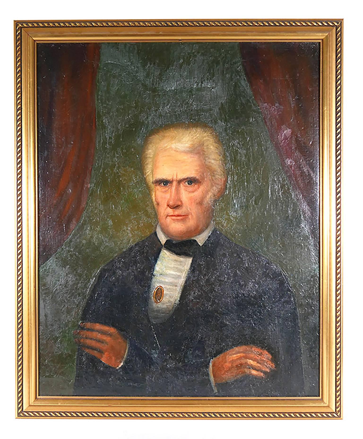 Unknown Portrait Painting - Early 19th Century Folk Art Portrait of President Andrew Jackson