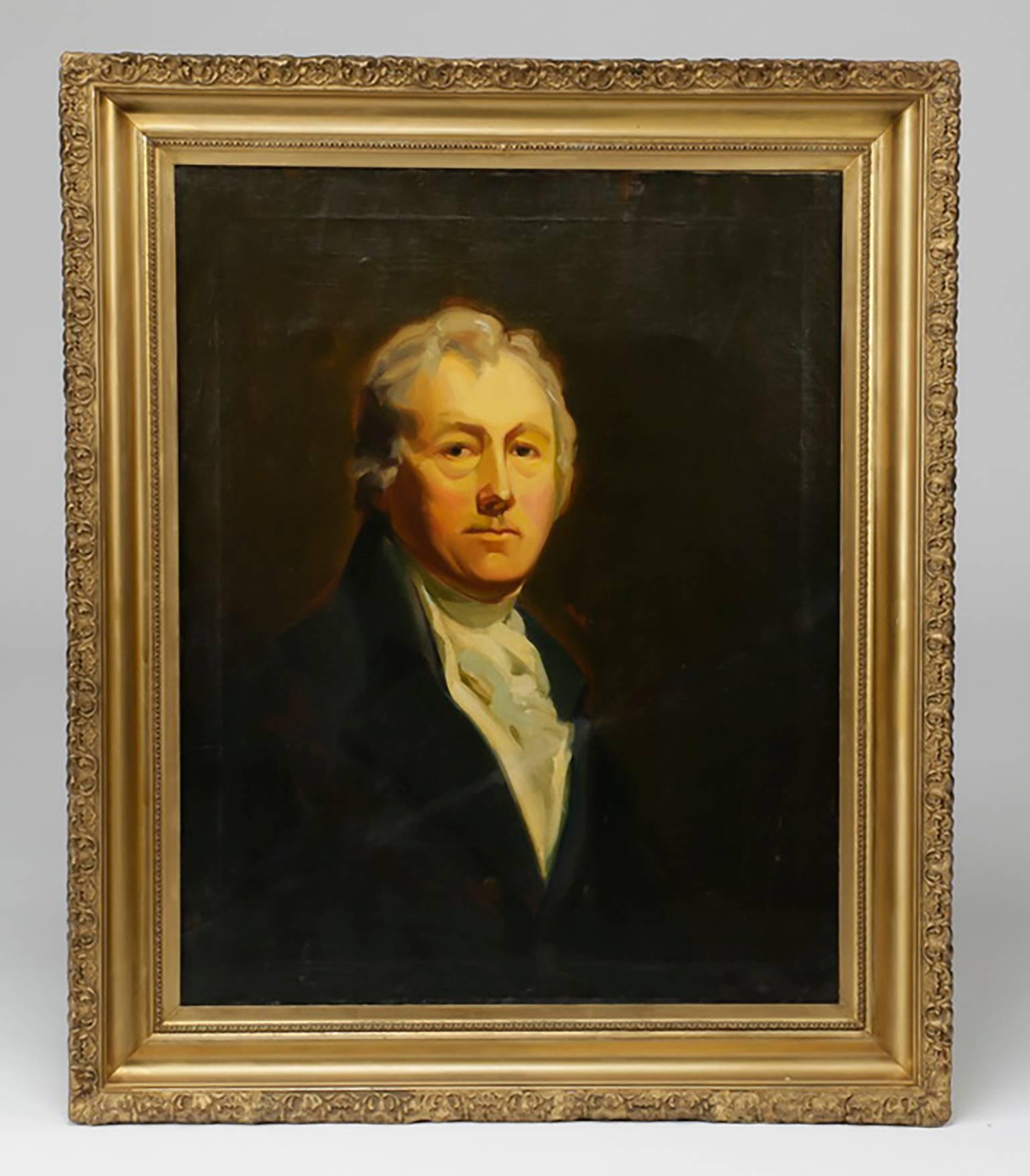Portrait Painting Unknown - Tableau de portrait de Thomas Jefferson du 19ème siècle
