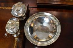 Antique Tiffany & Co. Sterling Silver 3 Piece Set – Bowl, Cream Pitcher and Sugar Bowl