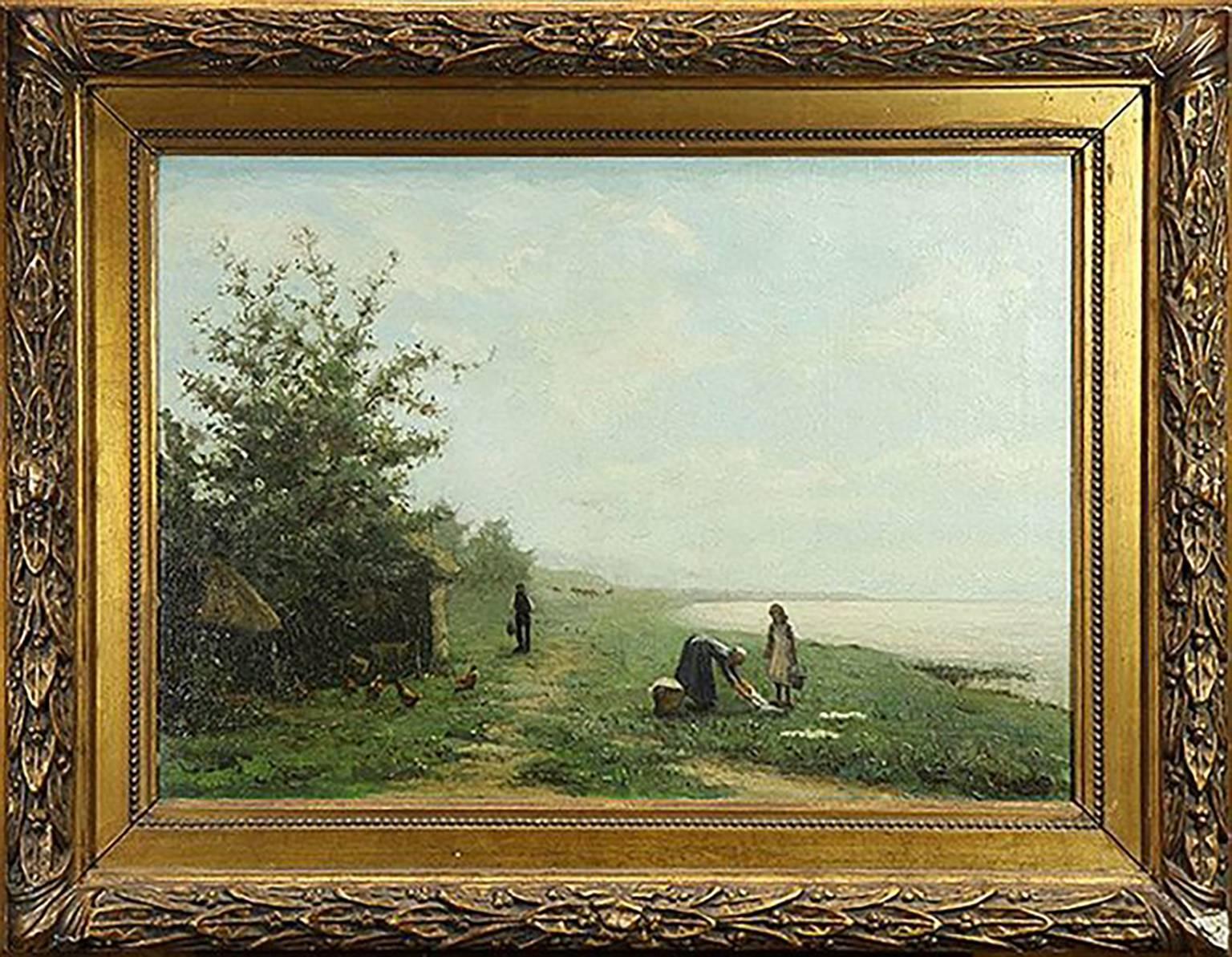 Maurits Constantijn Lapidoth Figurative Painting - Important Landscape Oil Painting by Maurits Constantin Lapidoth