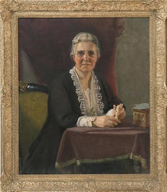 Portrait Painting of Katherine B. Child by Charles Sydney Hopkinson