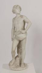 Large Marble Sculpture of Young David Collecting Stones